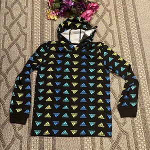 Adidas Multicolor Logo Black HoodieBoys Suze 14/16